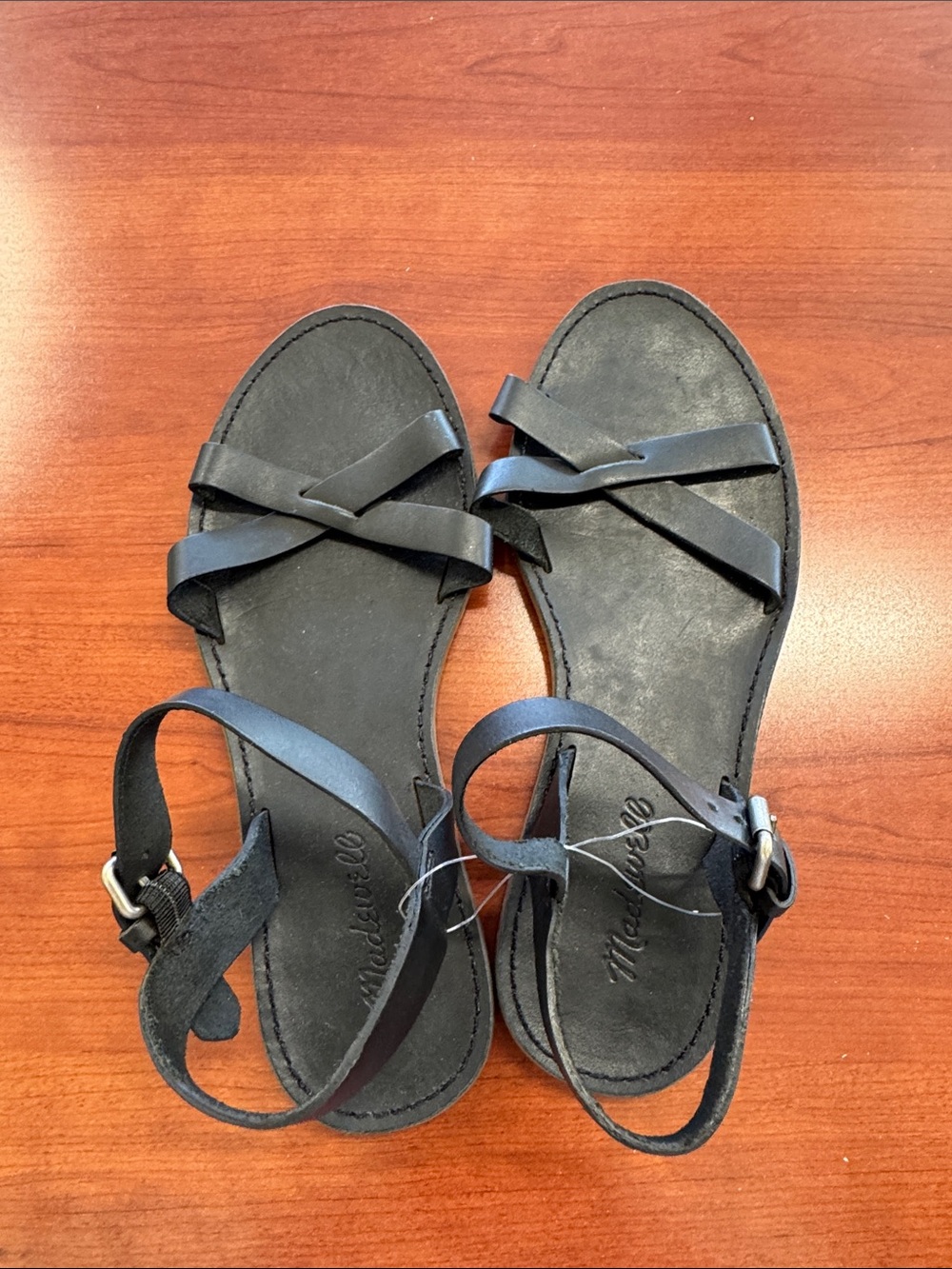 Madewell Leather Sandals Black Size 8 Strappy Leather